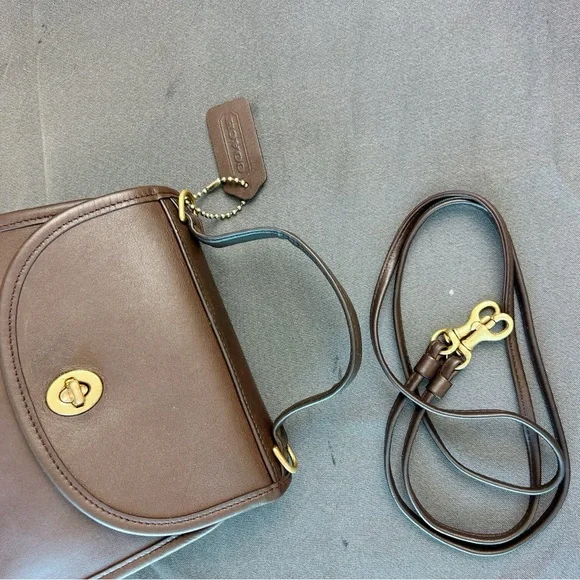 RARE! COACH Regina 9983 Mahogany Brown Leather Satchel Crossbody Bag - Picture 10 of 10